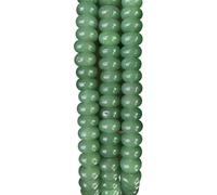 About 70 Pcs 5 x 8 mm Natural Gemstone Rondelle Beads Semi Precious Stone Beads Loose Crystal Gemstones Bead Polished Gem Stones Spacer Bead with Hole for DIY Bracelets Necklaces Earrings Green
