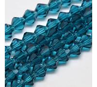About 800pcs Imitate Austrian Crystal Glass Beads Strands, 4x4mm Steel Blue Faceted Bicone Loose Spacer Beads for Jewelry Making for DIY Bracelet Necklace Earrings, Hole: 1mm