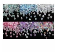 About 840pcs Premium 4.0mm Fantasy Dyed Core Triangle Beads Glass Seed Beads Loose Beads for DIY Handmade Bead Jewelry Material-style1-4.0mm