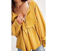 About A Girl Pullover at Free People in Goldenrod, Size: Medium - female
