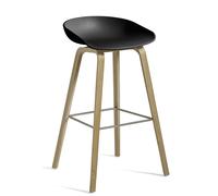 About a Stool AAS32 / AAS 32 Bar stool High Hay Oak soaped - Black - HAY AA005 D168 AA51