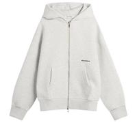 about:blank Men's Box Zip Hoodie Grey Marl/Blue 2XL