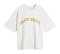 about:blank Men's College T-Shirt Grey Marl/Yellow