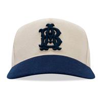 about:blank Men's Monogram Contrast Cap Ecru/Navy