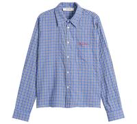about:blank Men's Raw Hem Check Shirt Blue Large