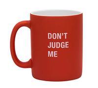 About Face Designs 188236 Dont Judge Me Mug, Red