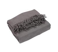 About Home Ascot Cotton Blanket Settee Throw (Grey, 102 x 155)