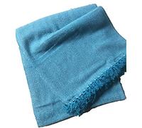 About Home Cotton Rich Herringbone Blanket Throw, Settee Cover (TEAL/Natural, 102"x102")