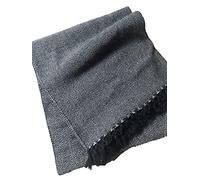 About Home Herringbone Cotton Blanket Throw, Settee Cover,Black, 102"x155"