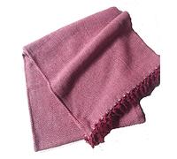 About Home Herringbone Cotton Blanket Throw, Settee Cover (Red/natural, 102"x102")