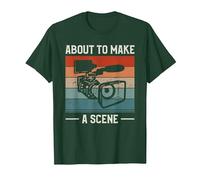 About to Make A Scene Cinematographer Cinematography T-Shirt, Men, Dark Green, Small