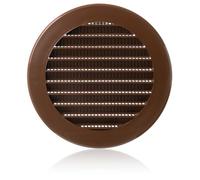 ABOUT VENT Ø 100mm Plastic Round Ventilation Grille, 4 in Brown Air Vent Cover
