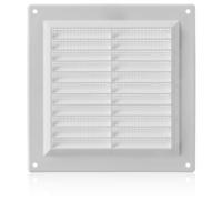ABOUT VENT 150x150mm / 6x6 inch White Plastic Ventilation Grille with Mesh - Air Vent Cover