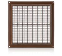 ABOUT VENT 250x250mm / 10x10 in Brown Ventilation Grille with Mesh - Plastic Air Vent Cover