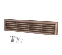 ABOUT VENT 450x92mm Door Vent Cover with Screws - 18'' x 4'' Inch Two Sided Plastic Ventilation Grille - Beige Air Vents for Furniture - Door Covers for Interior Doors