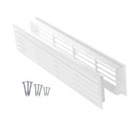 ABOUT VENT 450x92mm Door Vent Cover with Screws - 18'' x 4'' Inch Two Sided Plastic Ventilation Grille - White Air Vents for Furniture - Door Covers for Interior Doors