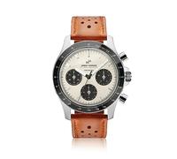 About Vintage 1960 Racing Chronograph Mens Watch, Stainless Steel, Steel / Off White & Black, Custom