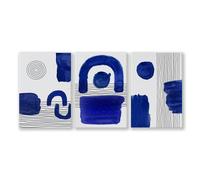 About Wall Art Abstract Art Wall Art | Set of 3 Abstract Wall art Prints - 16 x 22 inches / 40.65 cm x 56 cm - Polyester Canvas 260 gsm - Canvas wrapped