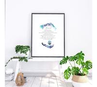 About Wall Art April Diamond Birthstone wall art print - A4 8.27 x 11.69 in / 21 x 29.7 cm - White Frame