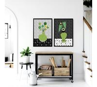 About Wall Art Art in the kitchen | set of 2 wall art poster prints - A4 8.27 x 11.69 in / 21 x 29.7 cm - Black Frame