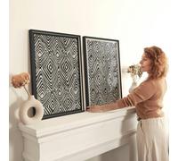 About Wall Art Art Wall Decoration | Set of 2 wall art prints - A4 8.27 x 11.69 in / 21 x 29.7 cm - Satin Photo paper 280 gsm - Black Frame