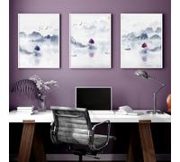 About Wall Art Artwork for the office | set of 3 framed wall art - A2 16.54 x 23.39 in / 42 x 59.4 cm - Black Frame