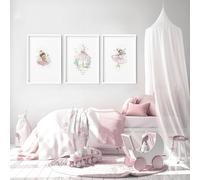 About Wall Art Ballerina Prints | Set of 3 wall art prints - 20 x 30 in / 50 x 76 cm - Canvas wrapped