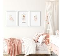 About Wall Art Ballet Dancer Wall Art | Set of 3 wall art prints - A3 11.69 x 16.54 in / 29.7 x 42 cm - Satin Photo paper 280 gsm - Unframed