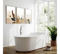 About Wall Art Bathroom prints for wall | set of 3 framed wall prints - 20 x 30 in / 50 x 76 cm - Black Frame