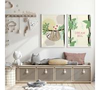 About Wall Art Bedroom jungle wall art for nursery | set of 2 Sloths art prints - 12 x 16 inches / 30.5 x 40.65 cm