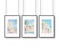 About Wall Art Best Wall Art For Living Room | Set of 3 Beach Decor Wall art Prints - A2 16.54 x 23.39 in / 42 x 59.4 cm - Satin Photo paper 280 gsm - Black Frame