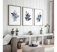 About Wall Art Botanical artwork | set of 3 wall art prints - A2 16.54 x 23.39 in / 42 x 59.4 cm - Satin Photo paper 280 gsm - White Frame