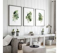 About Wall Art Botanical prints | set of 3 wall art prints - 16 x 22 inches / 40.65 cm x 56 cm - Canvas wrapped