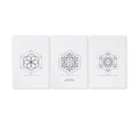 About Wall Art Canvas Pictures For Living Room | Set of 3 Sacred Geometry Wall art Prints - 12 x 16 inches / 30.5 x 40.65 cm - Polyester Canvas 260 gsm - Canvas wrapped