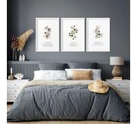 About Wall Art Christian religious posters for bedroom | set of 3 wall art prints - A2 16.54 x 23.39 in / 42 x 59.4 cm - White Frame