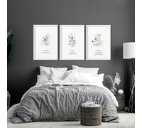 About Wall Art Christian religious wall art | set of 3 prints for bedroom walls - 16 x 22 inches / 40.65 cm x 56 cm