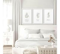 About Wall Art Christianity art for bedroom | set of 3 wall art prints - 20 x 30 in / 50 x 76 cm - Oak Frame