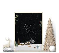 About Wall Art Christmas decor village | wall art print - 20 x 30 in / 50 x 76 cm - White Frame