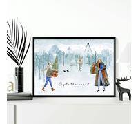 About Wall Art Christmas trees for the wall | wall art print - A4 8.27 x 11.69 in / 21 x 29.7 cm - White Frame