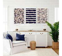 About Wall Art Coastal decor ideas | Set of 3 framed wall art prints - 12 x 16 inches / 30.5 x 40.65 cm - Canvas wrapped