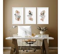 About Wall Art Colorful painting for wall | set of 3 wall art prints for office - 12 x 16 inches / 30.5 x 40.65 cm - Canvas wrapped