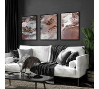 About Wall Art Contemporary Wall Art Decor | set of 3 framed wall art prints - A4 8.27 x 11.69 in / 21 x 29.7 cm - Satin Photo paper 280 gsm - Black Frame