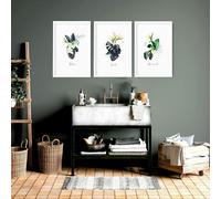 About Wall Art Decoration for bathroom walls | Set of 3 Tropical wall art - 20 x 30 in / 50 x 76 cm - Polyester Canvas 260 gsm - Canvas wrapped