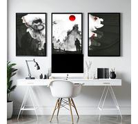 About Wall Art Dragon wall art | set of 3 prints for home office decor - 20 x 30 in / 50 x 76 cm - Unframed