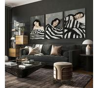 About Wall Art Extra Large Wall Art For Living Room | Set of 3 Boho Women Wall art Prints - 20 x 30 in / 50 x 76 cm - Matte museum Quality Art Paper 290 gsm - White Frame