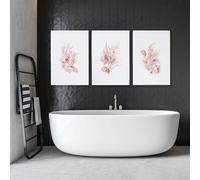 About Wall Art Framed Pictures For The Bathroom | Set of 3 Seashells Wall art Prints - 20 x 30 in / 50 x 76 cm - Matte museum Quality Art Paper 290 gsm - White Frame