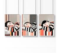 About Wall Art Frames Poster | Set of 3 Boho Women Wall art Prints - A4 8.27 x 11.69 in / 21 x 29.7 cm - Satin Photo paper 280 gsm - White Frame