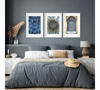 About Wall Art Geometry Islamic Art | set of 3 bedroom wall art - A4 8.27 x 11.69 in / 21 x 29.7 cm - Unframed