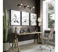 About Wall Art Ideas For Office Wall Decor | Set of 3 wall art prints - 12 x 16 inches / 30.5 x 40.65 cm - Canvas wrapped