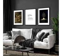 About Wall Art Inspiration quote art | set of 3 Buddha wall art prints - 20 x 30 in / 50 x 76 cm - White Frame